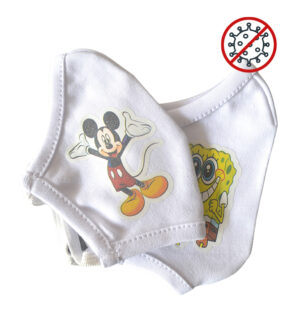 Masque de protection lavable pour enfants avec motifs - 2 unités