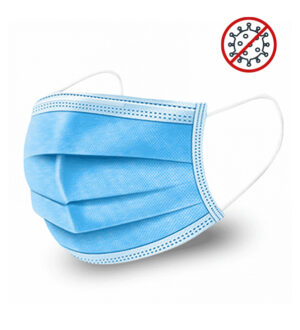 Masque de protection jetable 3 plis - 10 unités