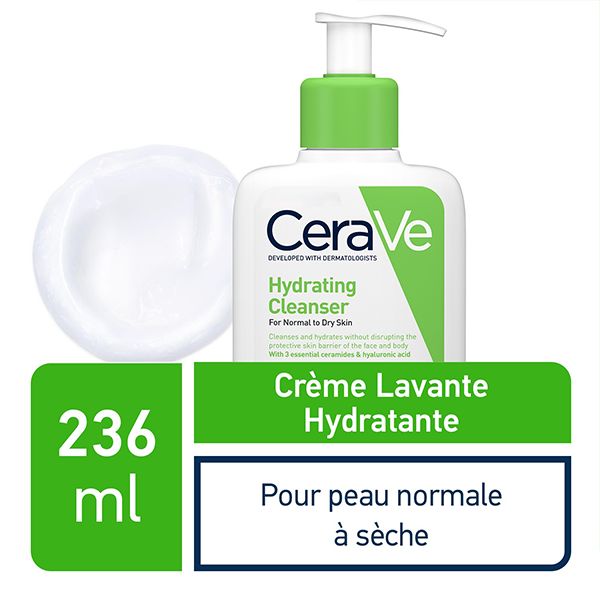 cerave creme lavante hydratante peau normale a seche 236ml