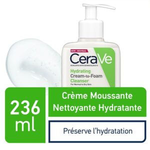 cerave creme moussante nettoyante hydratante peau normale a seche 236ml