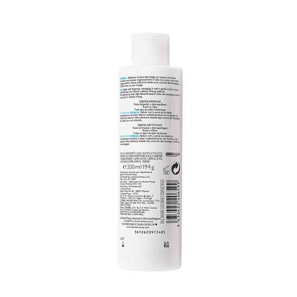 la roche-posay toleriane dermo-nettoyant fluide demaquillant peau intolerante 200ml