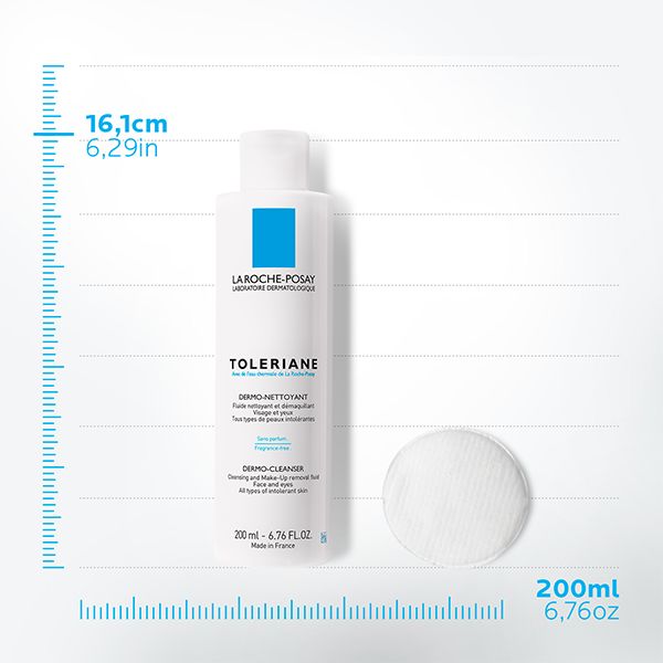 la roche-posay toleriane dermo-nettoyant fluide demaquillant peau intolerante 200ml