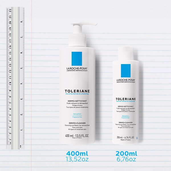 la roche-posay toleriane dermo-nettoyant fluide demaquillant peau intolerante 400ml