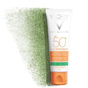 vichy capital soleil creme solaire matifiante 3en1 spf50+ peau mixte acneique 50ml