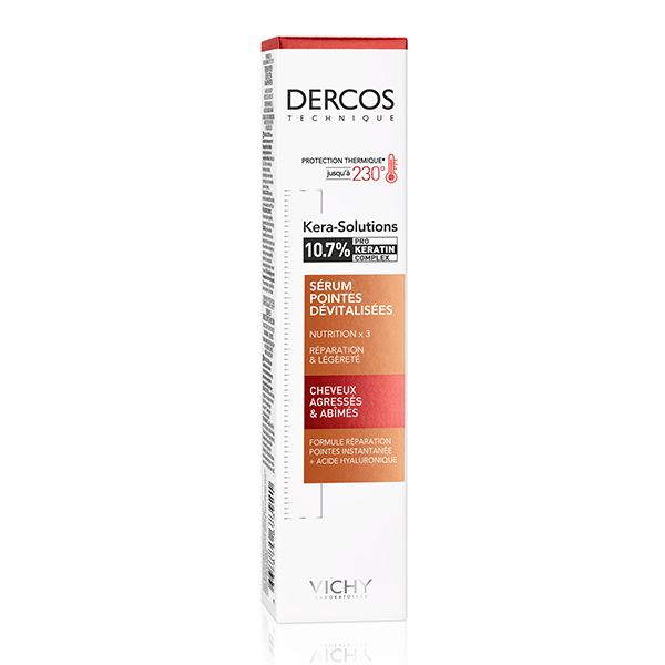 vichy dercos kera-solutions serum pointes devitalisees cheveux secs et abimes 40ml