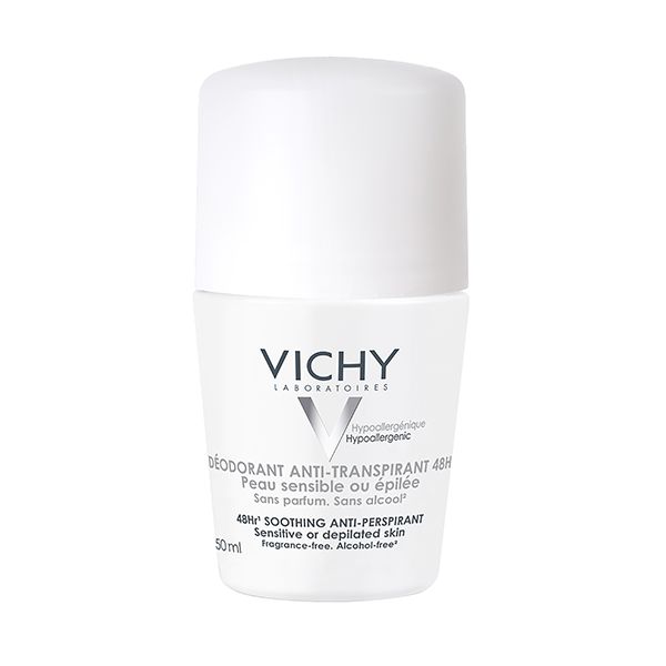 vichy dermo-tolerance deodorant anti-transpirant 48h bille peau sensible ou epilee 50ml