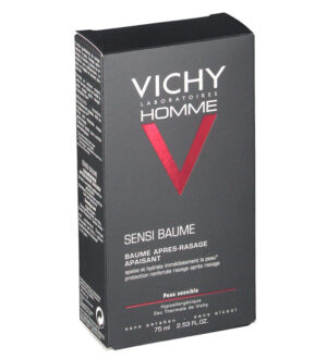 vichy homme sensi-baume ca. baume apres-rasage fortifiant peau sensible 75ml