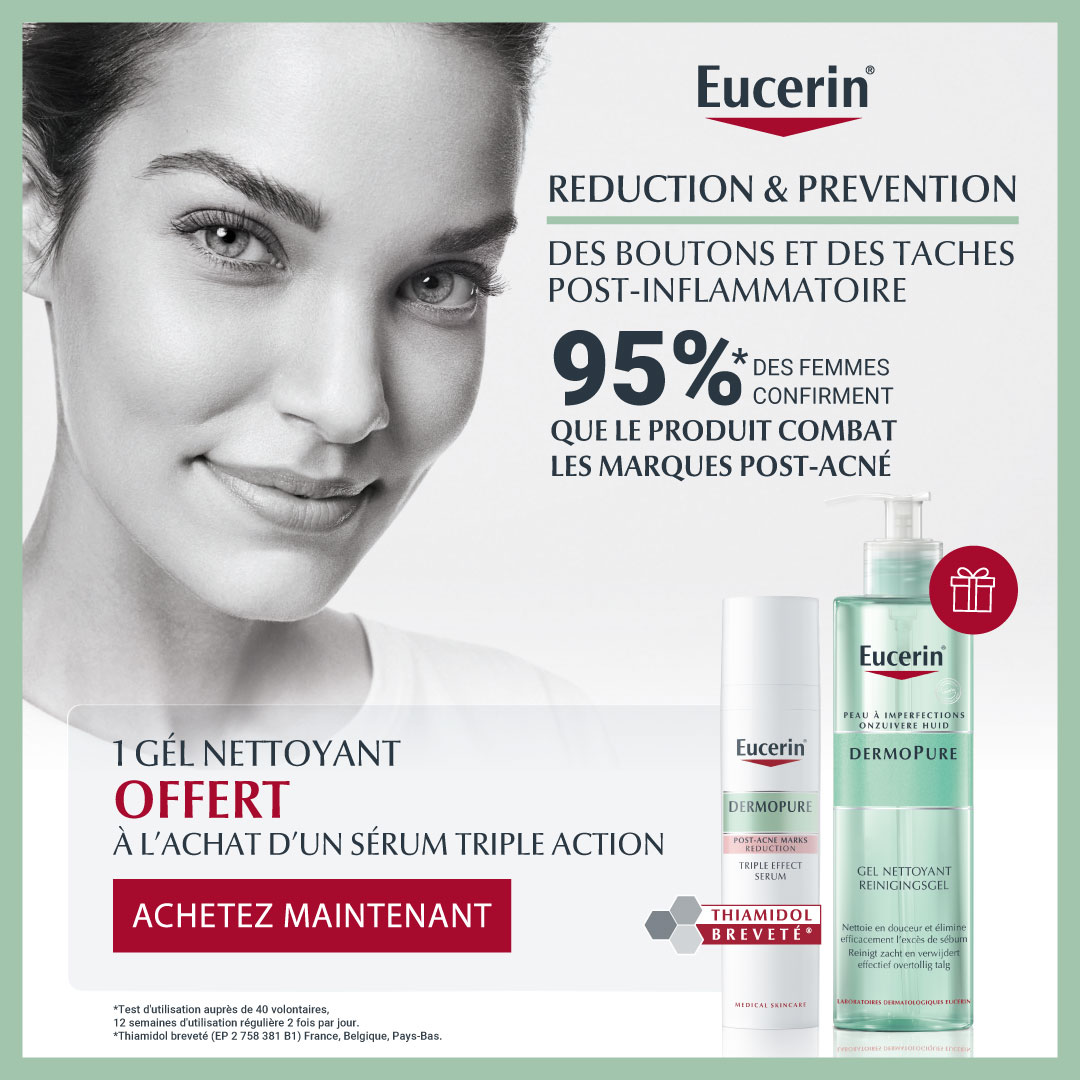 Eucerin dermo pure Triple effect serum 40ml + Gel Nettoyant 200ml | Go Para